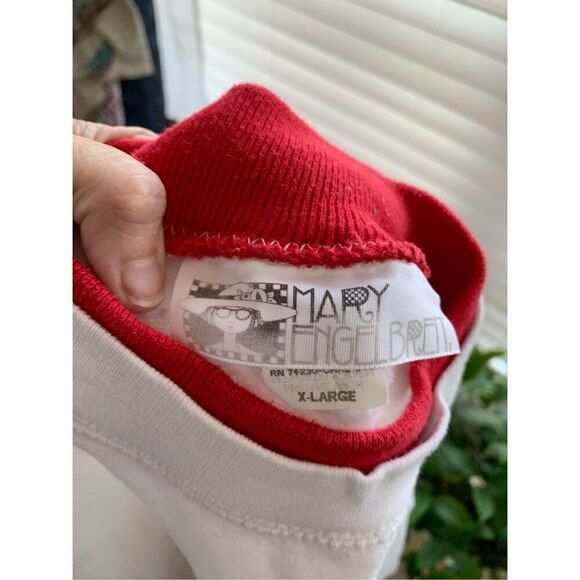 Vintage 90s Mary Engelbreit Artist Christmas Sweatshirt - Picture 3 of 7